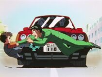 Yusuke sacrificing himself for Masaru.