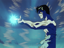 Yusuke concentrating all of his power.