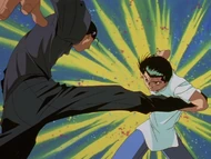 Sensui using Resshūken.