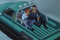 Makihara, and Sensui kidnapping Kuwabara, and transporting him to their hideout.