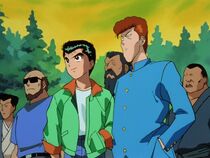 Yusuke and Kuwabara in the Genkai Tournament.