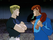 Zeru staredown with Kuwabara