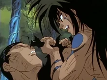 Yusuke ordena a Sensui levantarse