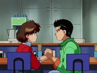 Yu Yu Hakusho - Yusuke e Keiko se reencontram 