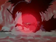 Pu protege a Yusuke con su forma real