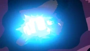 Yusuke easily crosses a yokai spider, using the Spirit Punch.