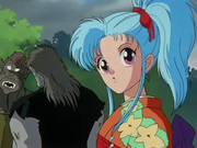 Botan wearing a Kimono