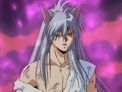 Kurama's purple energy.