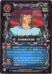 A trading card of Souketsu in Yu Yu Hakusho The Trading Card Game