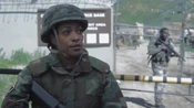 Roberta as a sergeant in Sharknado 3