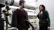 Mack and Addy climb up the Refinery