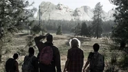 The heroes see zombified Mount Rushmore