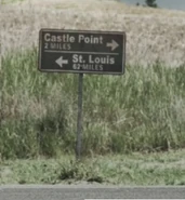 Sign to Castle Point, Missouri