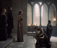 Královská rodina během rytířské ceremonie