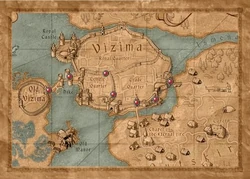 Map Vizima gates