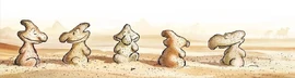 Sandskulpturen in der Süßen Wüste
