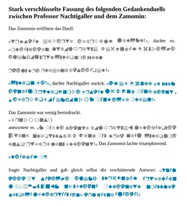 Der (verschlüsselte) Beginn des Gedankenduells