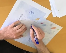 Der Lektor mit dem vorläufigen Inhaltsverzeichnis