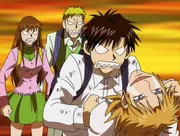 Confronting Folgore for giving an obvious answer to Unko Tin Tin without thinking