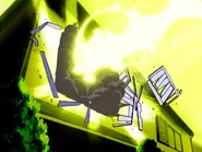Zatch's lightning destroys Kiyo's room