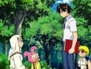 Kiyo asks Momon if he knows the location of the mysterious Mamodo World structure