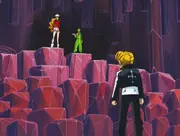 Ted gets back up after being attacked by Cherish