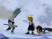 Keith still stands despite taking a direct attack from an enhanced Baou Zakeruga