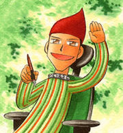 Makoto Raiku's portrayal of himself in the Konjiki no Gash!! manga.