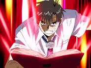 Kiyo casts the first spell, Zakeru