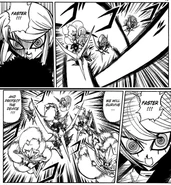 Elly with eyes that resemble those who have the Answer Talker power