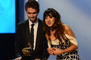 Zedd and Foxes at the 56th Grammy Awards (3)
