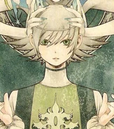 Stained glass rendition of Lien, enlightened by Sigma