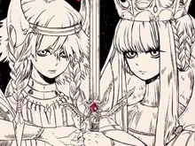 The two royals (?) holding Tyrfing