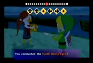 Link and Medli playing the "Earth God's Lyric"