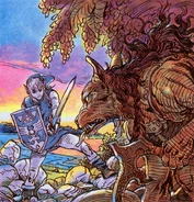 Goriya (A Link to the Past).png (591 KB) Artwork of Link and a Goriya from A Link to the Past