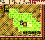 Un hoyo para plantar Nueces Gasha en las Ruinas Tarm, en Oracle of Seasons.