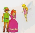 Zelda II - The Adventure of Link Artwork Link, Zelda, and Fairy Spell (Concept Art).png (227 KB) Concept art of Princess Zelda in The Adventure of Link