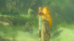 Breath of the Wild Blade of Evil's Bane Zelda holding the rusty Master Sword (Recovered Memory 18 Cutscene)