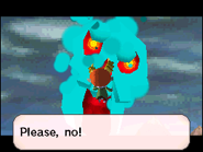 Chancellor Cole screaming in fear before Malladus possesses him