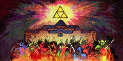 Peinture où la Triforce est représentée