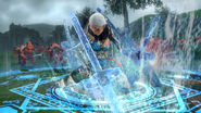 Impa combattant des Bokoblins dans Hyrule Warriors