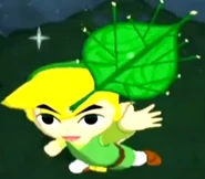 Link reçoit la feuille Mojo.