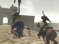 One of the game's horseback battles