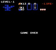 Game Over dans The Legend of Zelda.