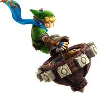 Render of Link riding Ancient Spinner from Hyrule Warriors