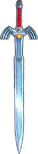 Artwork of the Master Sword from A Link to the Past