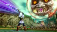 Le Dieu démon contre Skull Kid et la lune dans Hyrule Warriors