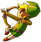 Artwork de Link con el arco, en Spirit Tracks.