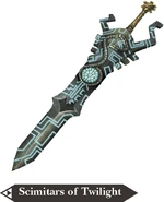 Promotional Render of the Scimitars of Twilight from Hyrule Warriors