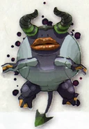 Artwork d'un Piout qui n'apparaît pas dans le jeu, dans Hyrule Historia. Il est possible que ce dernier ait inspiré le Ténépiout